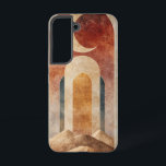 Coque Samsung Galaxy Céleste Portes Téléphone<br><div class="desc">Une arcade surréaliste mène dans un monde en roux sous la lune,  qui représente la transition,  le mystère et la beauté du monde.</div>