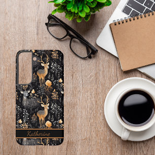 Coque Samsung Galaxy Cerf élégant de la forêt - Nom personnalisé Nature