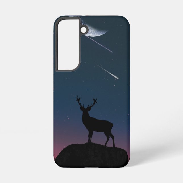 Coque Samsung Galaxy cerfs au clair de lune (Verso)