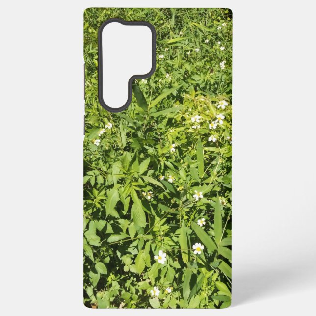 Coque Samsung Galaxy Champ floral luxuriant et verdoyant (Verso)