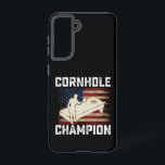Coque Samsung Galaxy Champion de Cornhole Drapeau Américain USA 4 juill<br><div class="desc">Champion de Cornhole Drapeau Américain USA 4 juillet Cornhole</div>