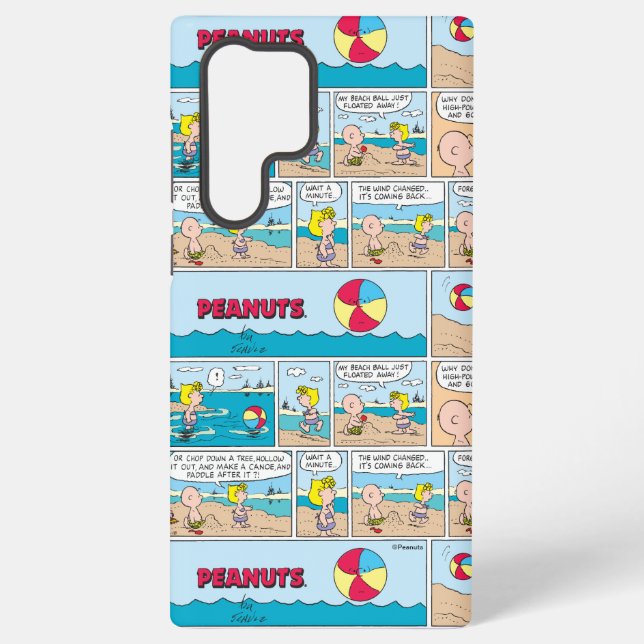 Coque Samsung Galaxy Charlie Brown & Sally À La Plage (Verso)