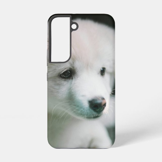 Coque Samsung Galaxy "Charme de chiot blanc tout doux" (Verso)