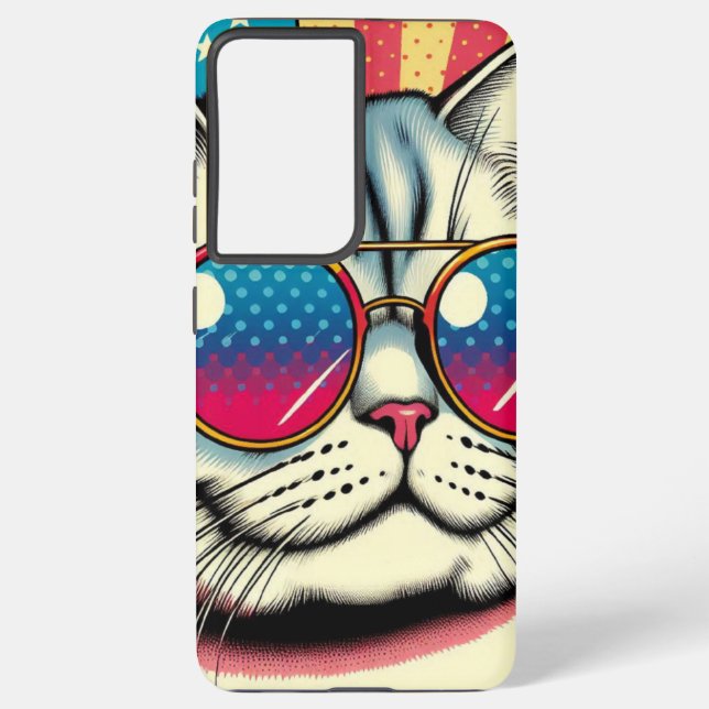 Coque Samsung Galaxy Chat avec lunettes (Verso)