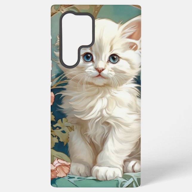 Coque Samsung Galaxy Chat blanc de style Alphonse Mucha (Verso)