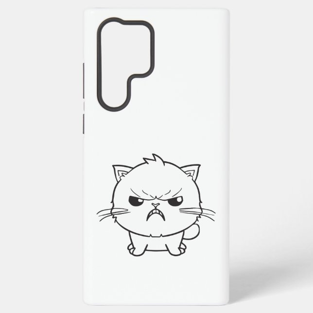 Coque Samsung Galaxy Chat mignon en colère qui baisait. (Verso)