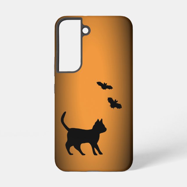 Coque Samsung Galaxy Chat noir avec chauve-souris (Verso)