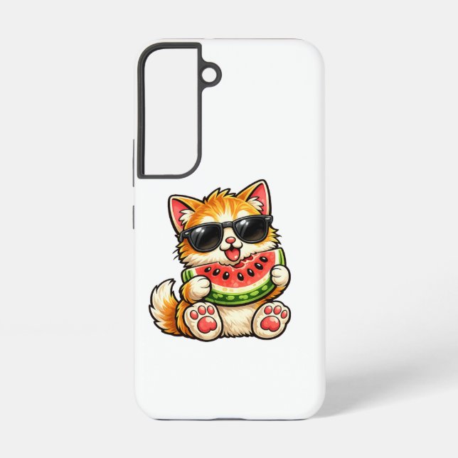 Coque Samsung Galaxy Chat pastèque cool (Verso)