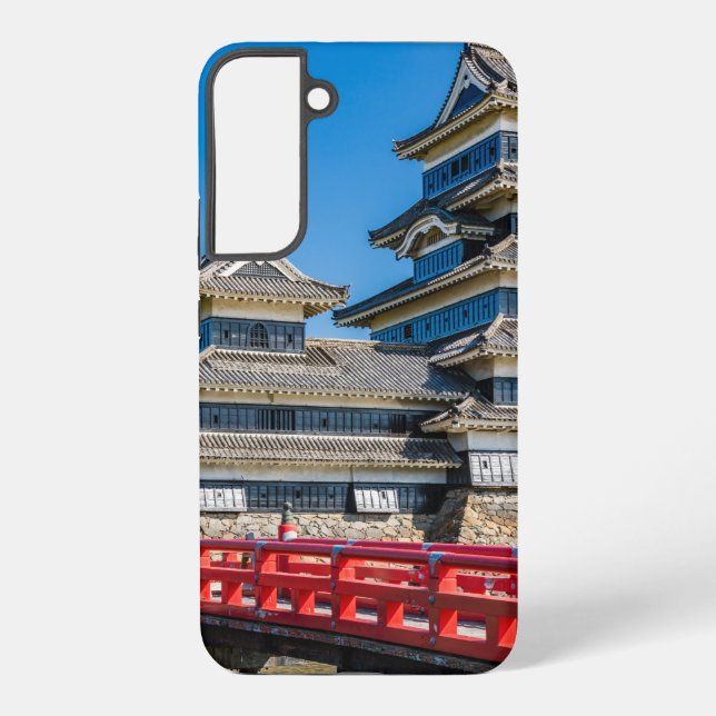 Coque Samsung Galaxy Château de Matsumoto et pont (Verso)