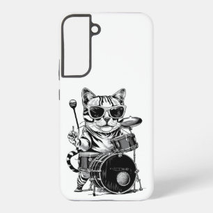 Coque Samsung Galaxy Chaton de batterie jouant de la musique rock and r