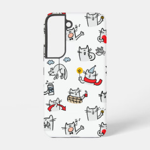 Coque Samsung Galaxy Chats drôles, lait et magie.