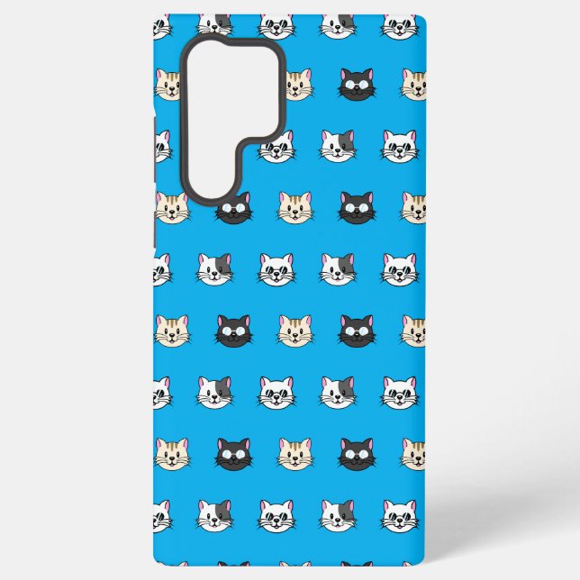 Coque Samsung Galaxy Chats mignons avec lunettes de lecture et lunettes (Verso)