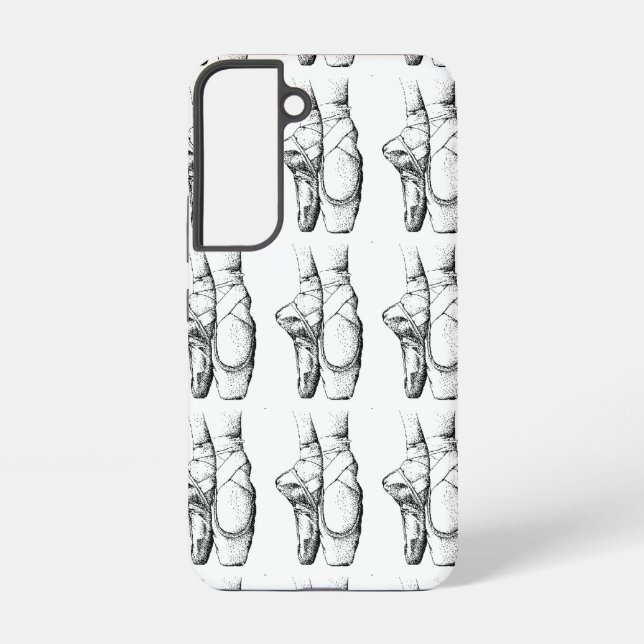 Coque Samsung Galaxy Chaussures de ballet noir et blanc (Verso)