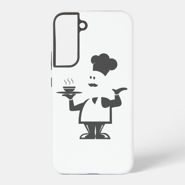 Coque Samsung Galaxy Chef tenant un bol de soupe (Verso)
