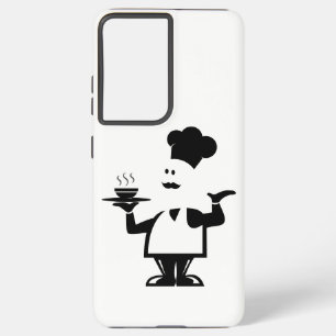 Coque Samsung Galaxy Chef tenant un bol de soupe