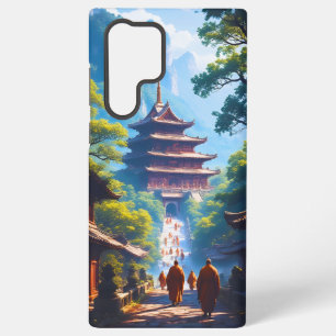 Coque Samsung Galaxy Chemin de la pagode mystique au lever du soleil