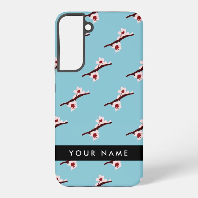 Coque Samsung Galaxy Cherry Blossom, Pink Sakura, Votre Nom (Verso)