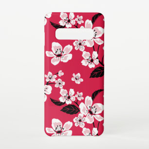 COQUE SAMSUNG GALAXY S10 CHERRY BLOSSOM - SAKURA (ROUGE)