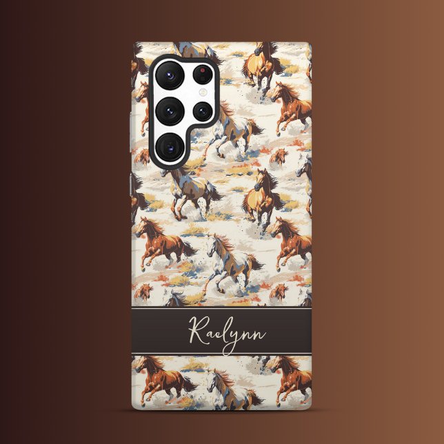 Coque Samsung Galaxy Chevaux de coucher de soleil  (Créateur téléchargé)