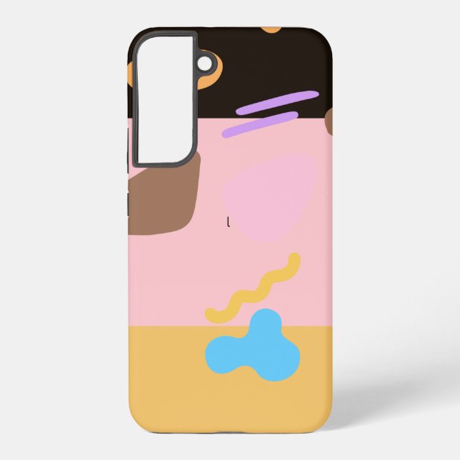 Coque Samsung Galaxy Chic Modern Pink  Teal  Brush Samsung Galaxy S10 (Verso)