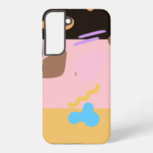 Coque Samsung Galaxy Chic Moderne Rose Sarcelle Brosse Samsung Galaxy