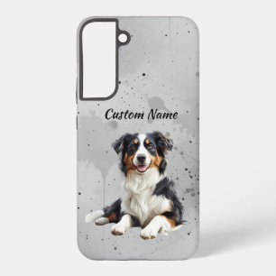 Coque Samsung Galaxy Chien berger australien mignon animal familier nom