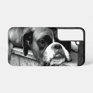 Coque Samsung Galaxy Chien Boxer Sur Appui De Fenêtre sgcna
