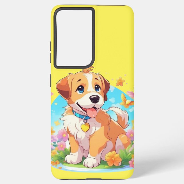Coque Samsung Galaxy Chien chiot mignon (Verso)