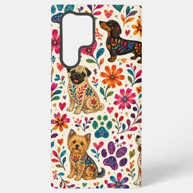 Coque Samsung Galaxy Chien d'art Otomi  (Verso)