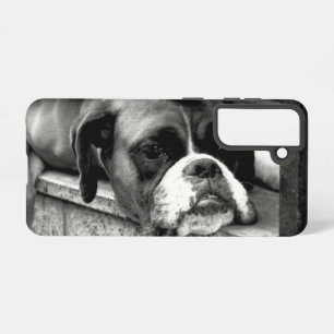 Coque Samsung Galaxy Chien de boîte sur le rebord de fenêtre sgcnm