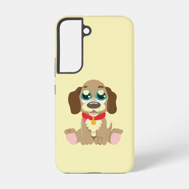 Coque Samsung Galaxy Chiot Mignon Avec De Beaux Yeux (Verso)