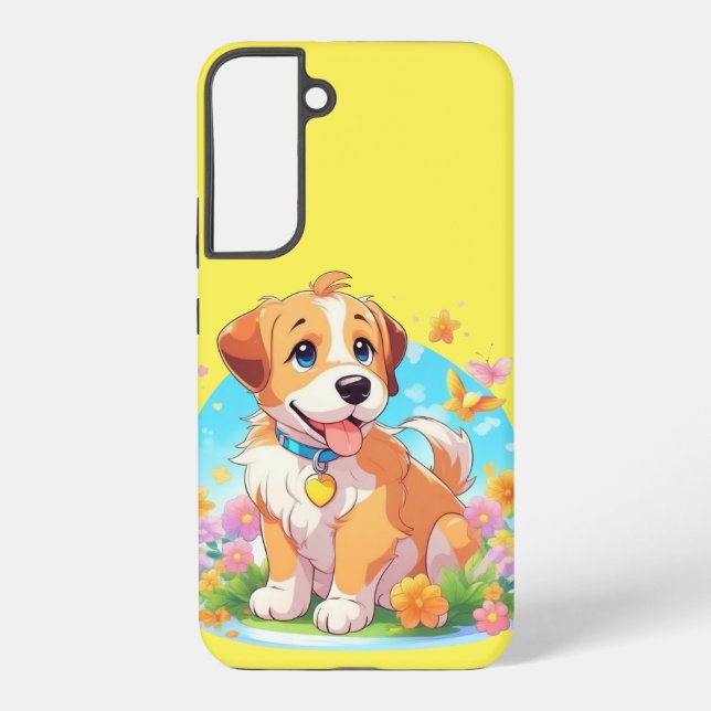 Coque Samsung Galaxy Chiot Mignon Chien (Verso)