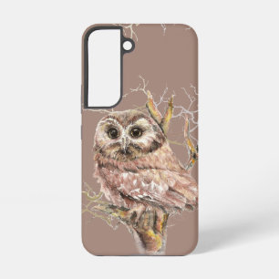 Coque Samsung Galaxy Chouette oiseau faune Art aquarelle mignonne iPhon