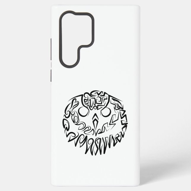 Coque Samsung Galaxy Chouette tribale noire et blanche (Verso)