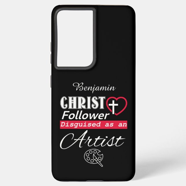 Coque Samsung Galaxy Christ Follower déguisé en artiste chrétien (Verso)