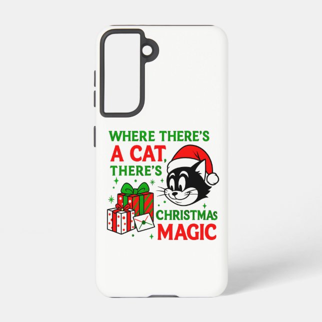 Coque Samsung Galaxy Christmas Cat Holiday Tech Accessory for cat lover (Verso)