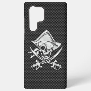 Coque Samsung Galaxy Chrome comme os de pirate croisés Style fibre de c