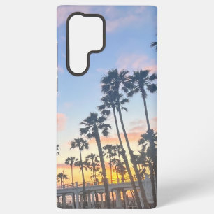 Coque Samsung Galaxy Ciel bleu avec des nuages roses Oceanside Californ