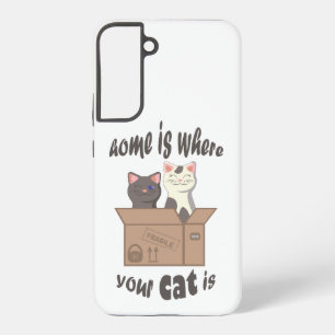 Coque Samsung Galaxy Citation drôle Accueil est où est votre chat