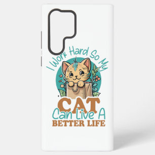 Coque Samsung Galaxy Citation drôle pour amateur de chats Graphique de