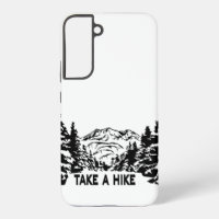 Citation Take a Hike paysage montagne monochrome
