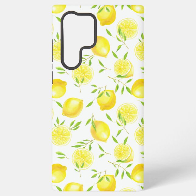 Coque Samsung Galaxy Citrons et feuilles (Verso)