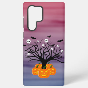 Coque Samsung Galaxy Citrouille d'Halloween Jack o' Lantern Arbre Mort
