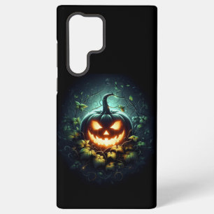Coque Samsung Galaxy Citrouille d'Halloween lumineuse de nature effraya