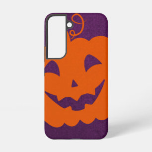 Coque Samsung Galaxy Citrouille orange d'Halloween sur Arrière - plan v