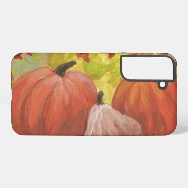 Coque Samsung Galaxy Citrouilles de Thanksgiving #2 Automne Feuilles d' (Verso Horizontal)