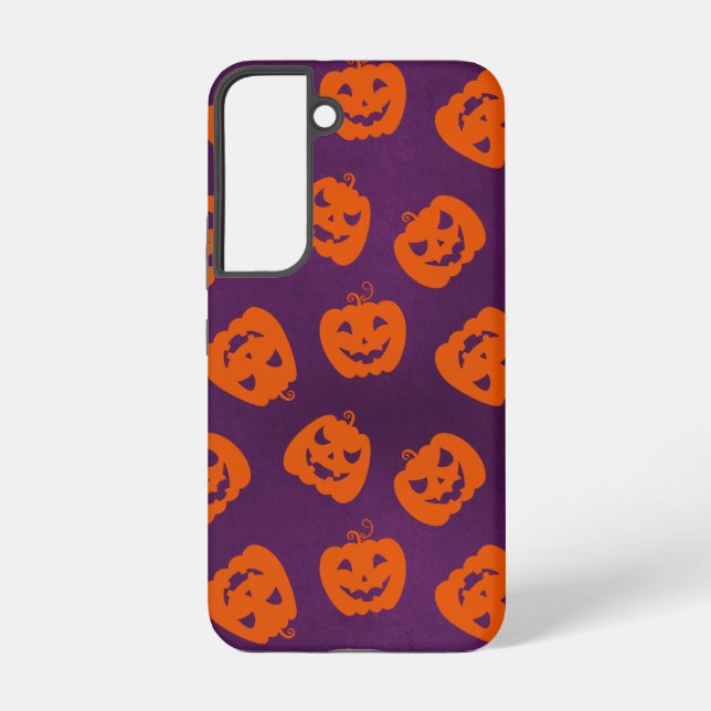 Coque Samsung Galaxy Citrouilles d'Halloween sur Motif Arrière - plan v (Verso)