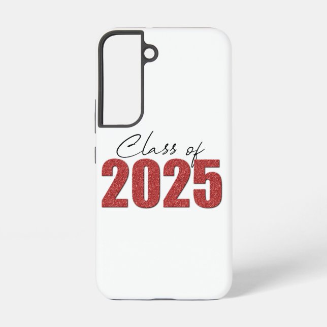 Coque Samsung Galaxy Classe Parties scintillant rouge de 2025 (Verso)
