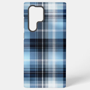 Coque Samsung Galaxy Classic Blue Plaid Motif - Design Tartan tendance