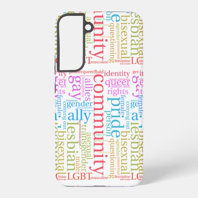 Coque Samsung Galaxy Cloud de mot communautaire LGBTQ+ SlipperyJoe (Verso)